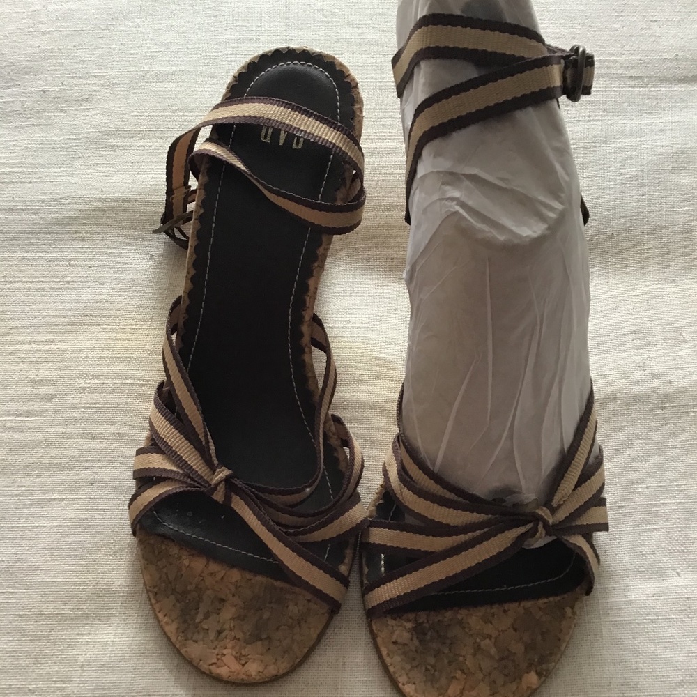 Wedge cork heeled sandal